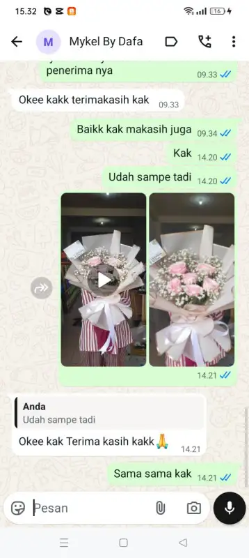 Testimonial Papan buket bunga BONE BOLANGO